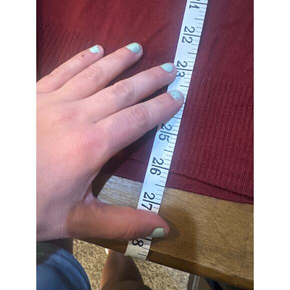 Charter Club Red Boyfriend Cardigan merino wool M preppy college old money - Picture 9 of 11